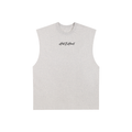 HIT2HURT 'Fearless' Raw Edge Cotton Singlet - HIT2HURT