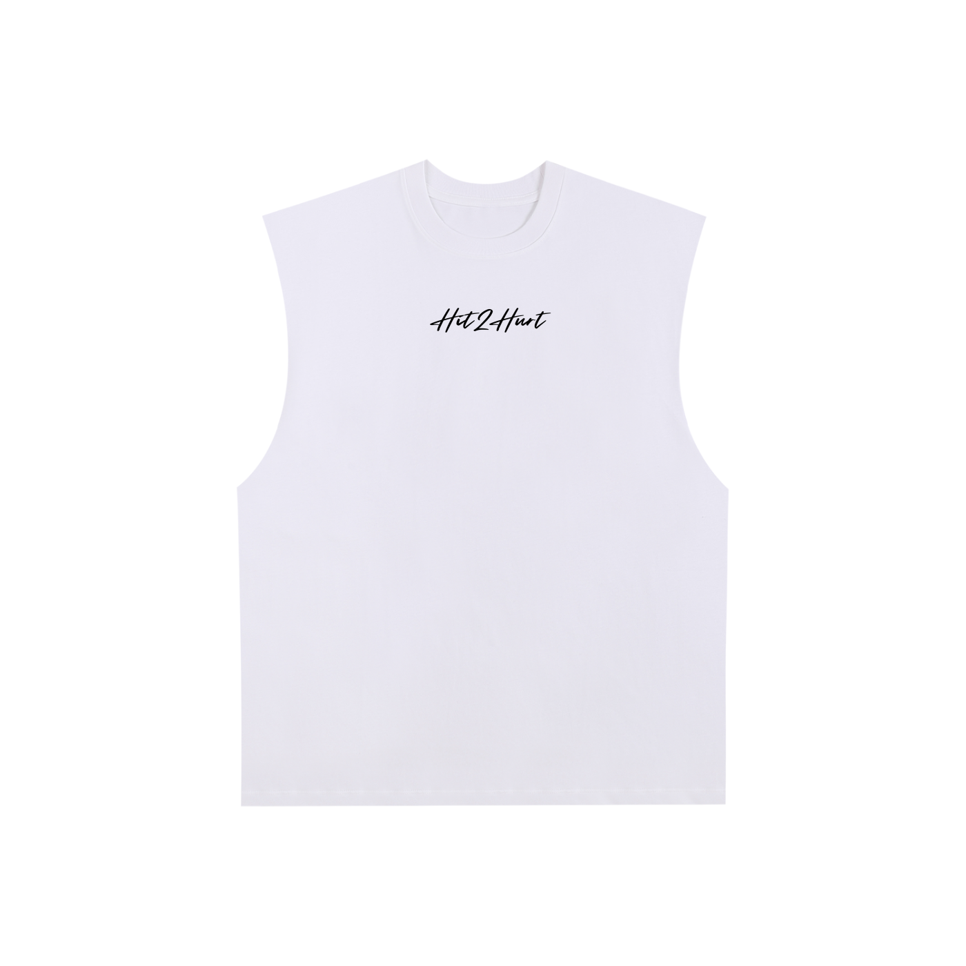 HIT2HURT 'Fearless' Raw Edge Cotton Singlet - HIT2HURT