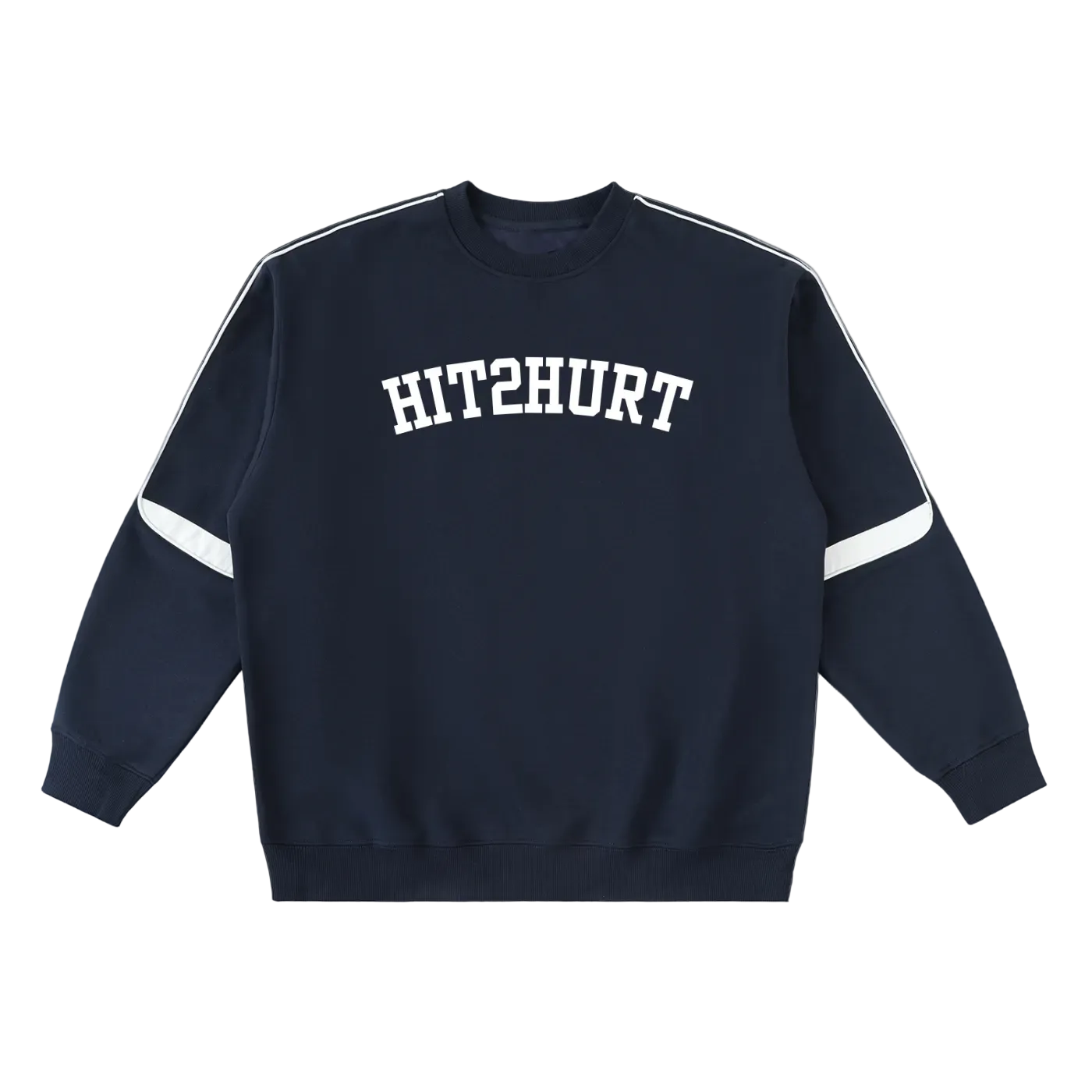 HIT2HURT Edition 3 Oversized Crewneck Taped Sweatshirt - HIT2HURT