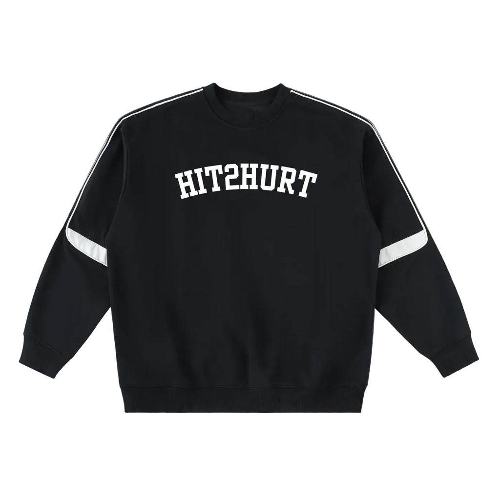 HIT2HURT Edition 3 Oversized Crewneck Taped Sweatshirt - HIT2HURT