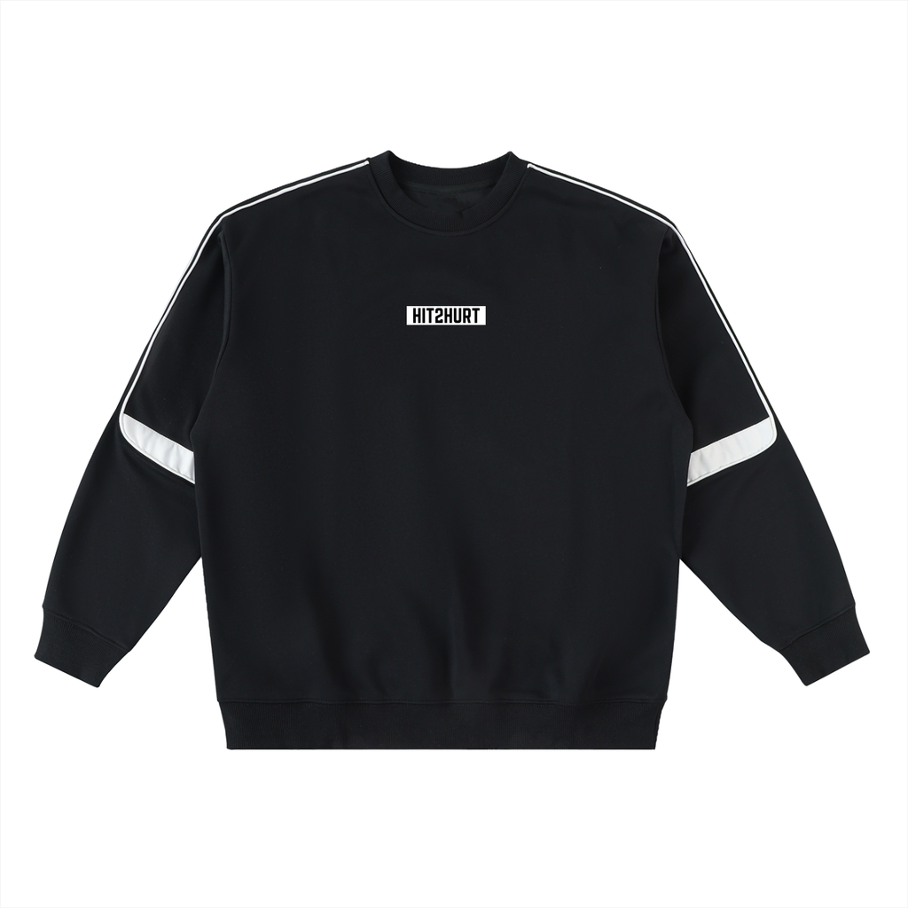HIT2HURT Edition 1 Oversized Crewneck Taped Sweatshirt - HIT2HURT
