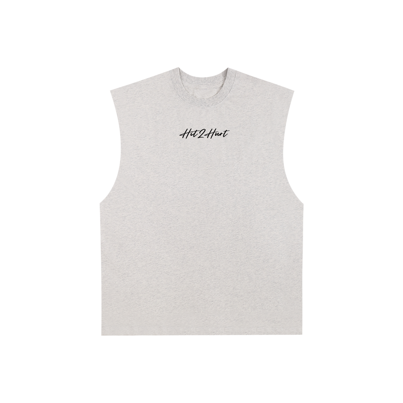 HIT2HURT 'Fearless' Raw Edge Cotton Singlet - HIT2HURT