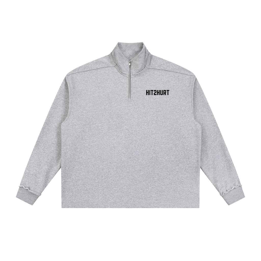 Half-Zip Rolled Edge Fleece Sweatshirt ODMPOD