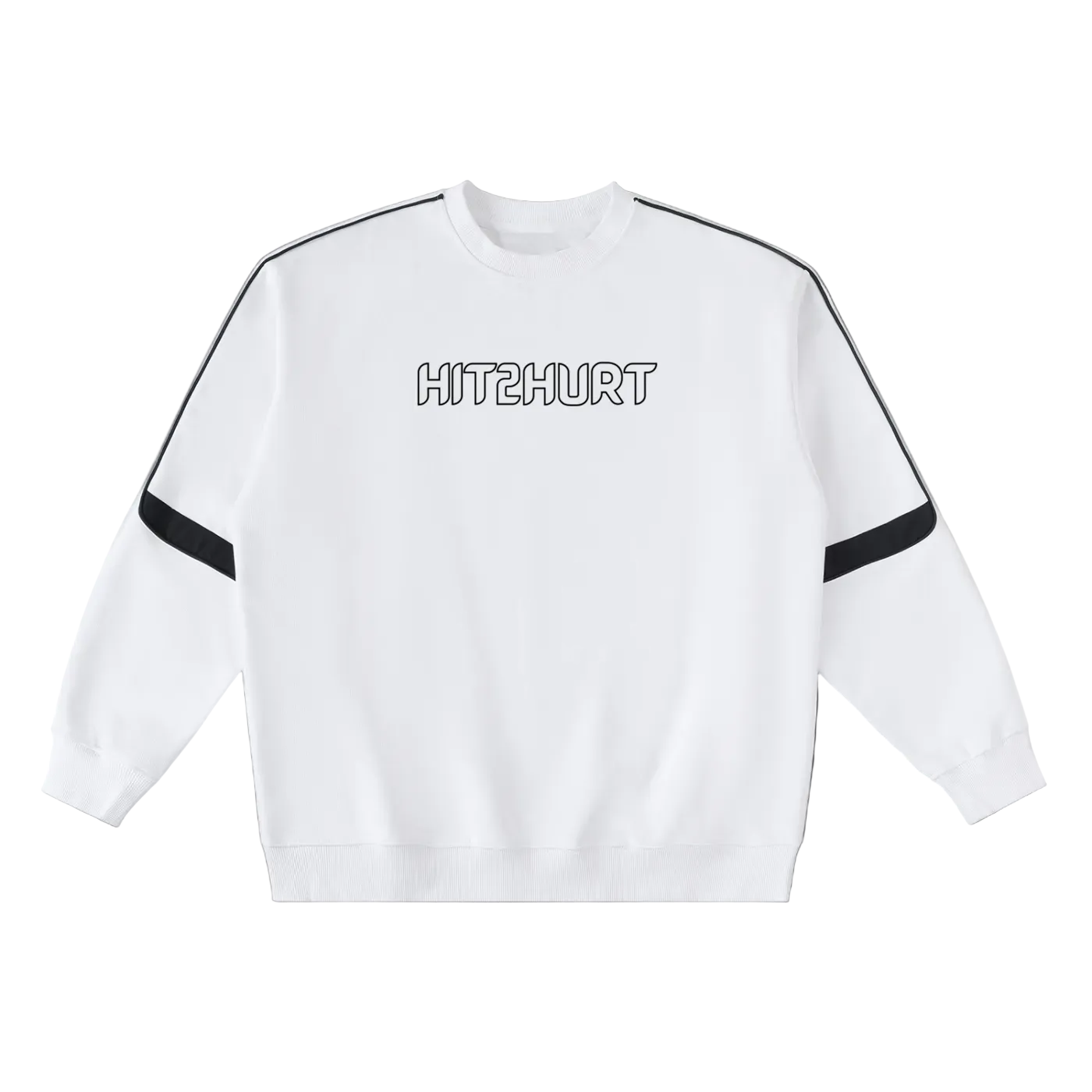 HIT2HURT Edition 2 Oversized Crewneck Taped Sweatshirt - HIT2HURT