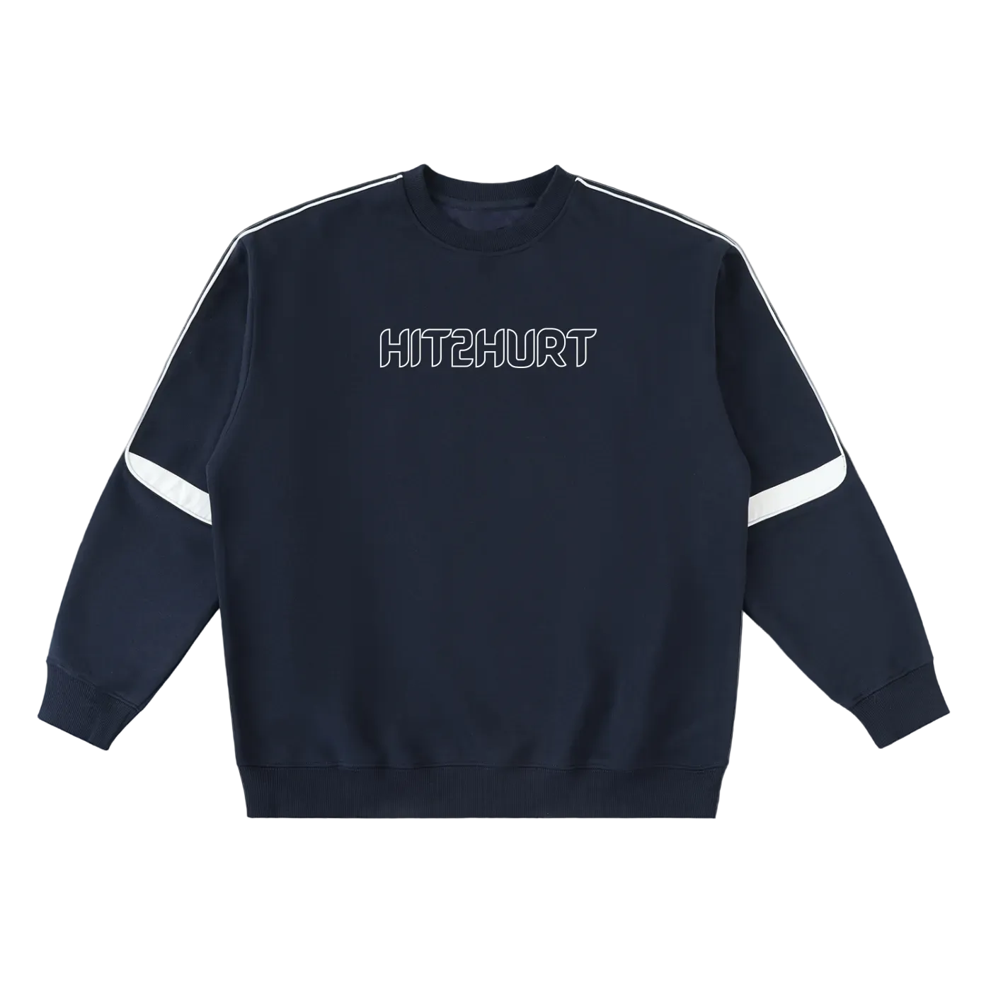 HIT2HURT Edition 2 Oversized Crewneck Taped Sweatshirt - HIT2HURT