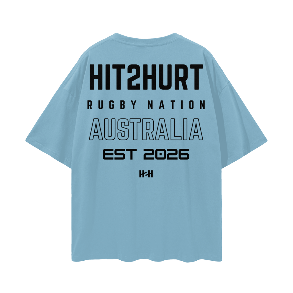 HIT2HURT 'Rugby Nation' Essential Oversized T-Shirt ODMPOD