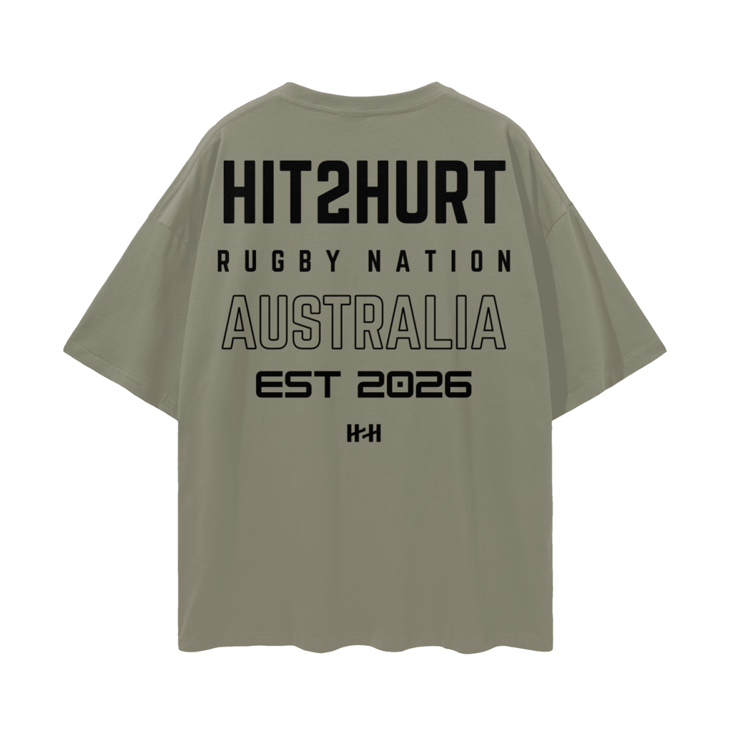 HIT2HURT 'Rugby Nation' Essential Oversized T-Shirt ODMPOD