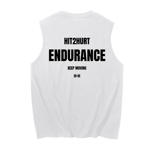 HIT2HURT 'Endurance' Sleeveless Cotton Singlet - HIT2HURT