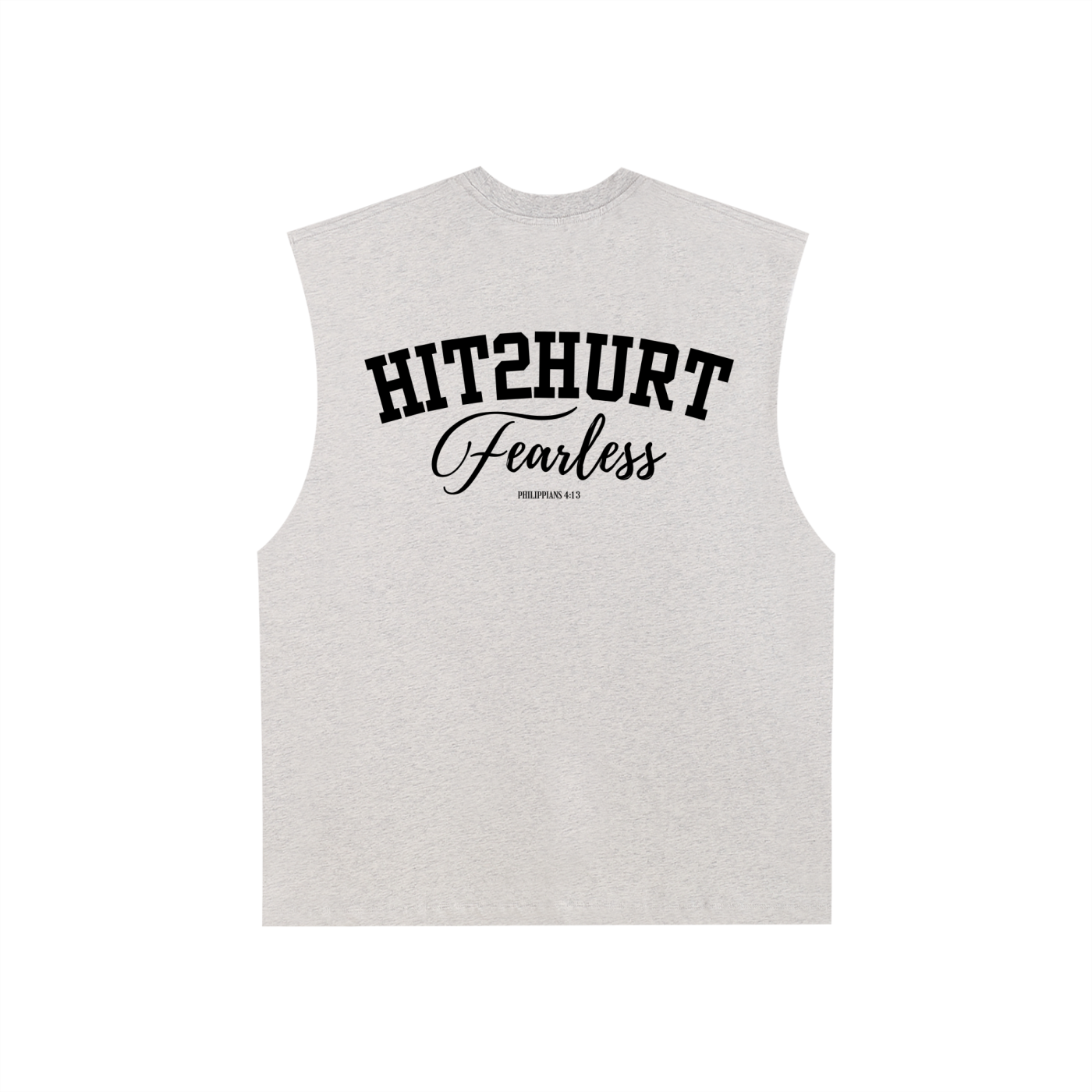 HIT2HURT 'Fearless' Raw Edge Cotton Singlet - HIT2HURT