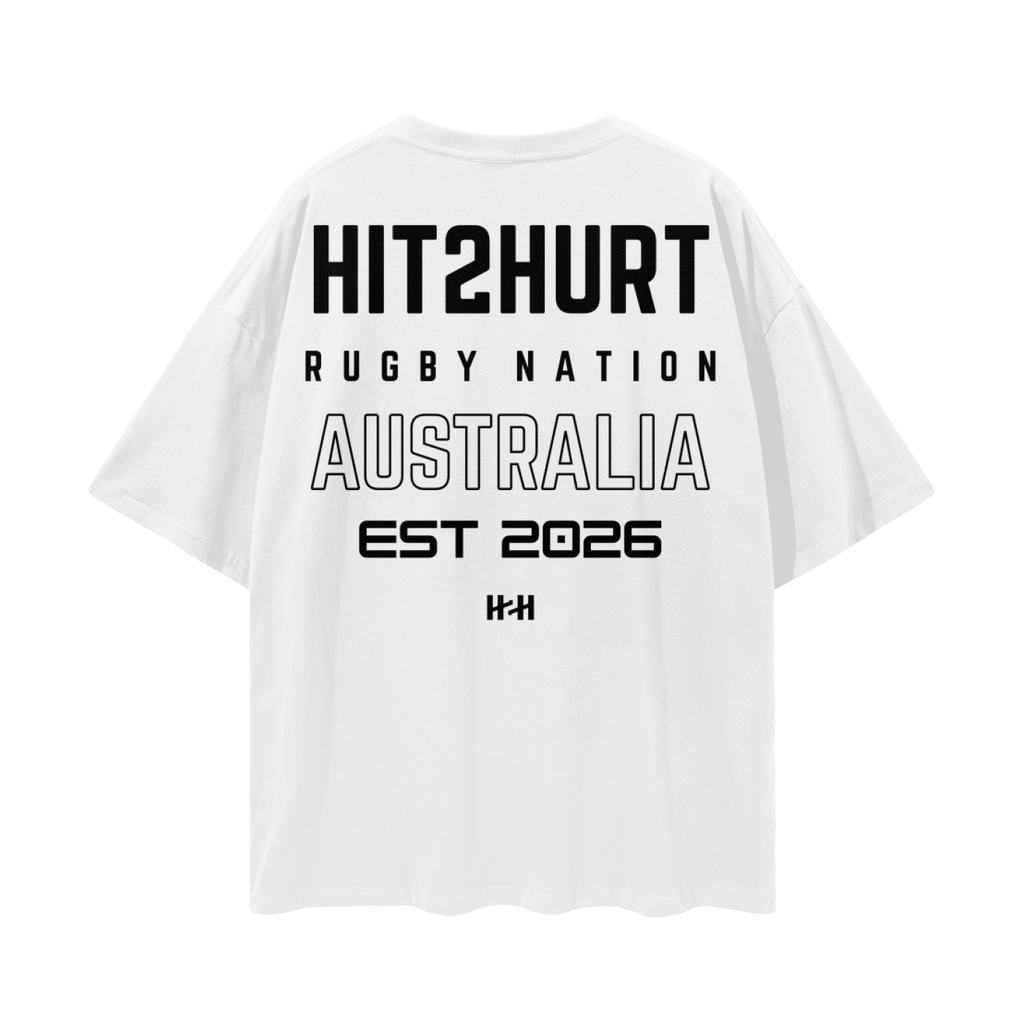 HIT2HURT 'Rugby Nation' Essential Oversized T-Shirt ODMPOD